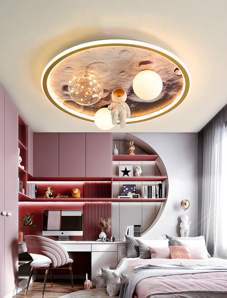 Nordic Home Decoration Salonchildren  Bedroom Decor Smart Led Lamp Lights Room Dimmable Ceiling Light Lamparas Indoor Lighting