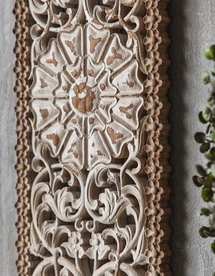 Vintage Antique Hollowed Out Wall Decoration Accents Living Room Bedroom Hangings Wall Decor Luxury Entrance Hall Background