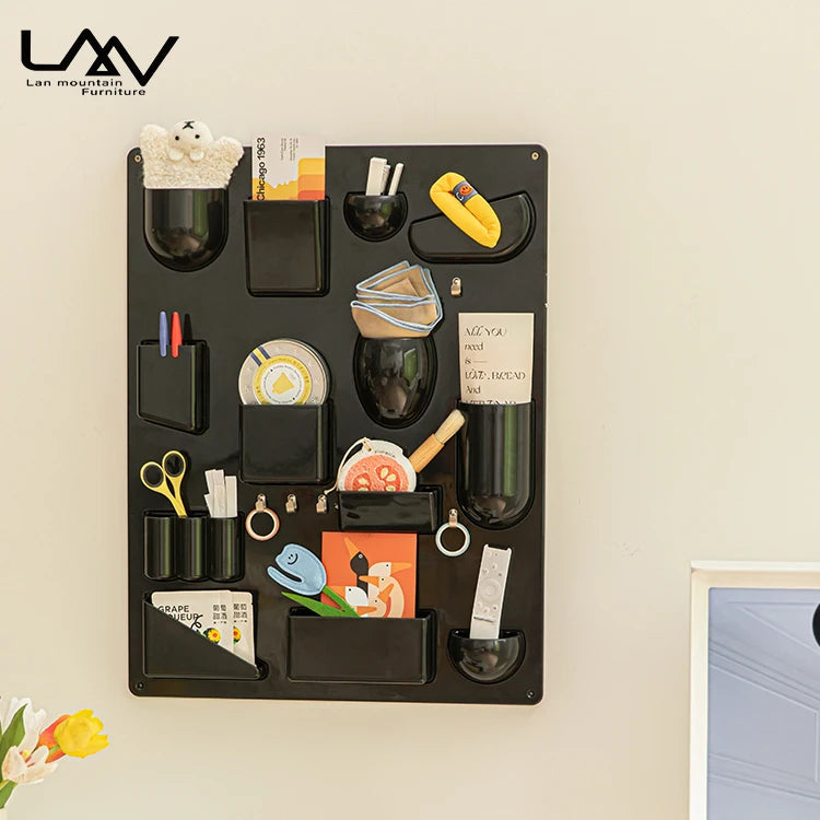 Home Living room Kitchen Decor Plastic Wall Mount Storage Rack wall mounted storage shelf rack for bedroom decoration