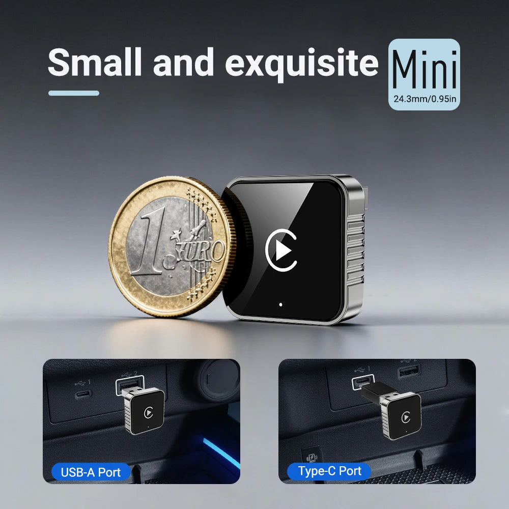 2 in1 Wired to Wireless CarPlay Auto Adapter for Car