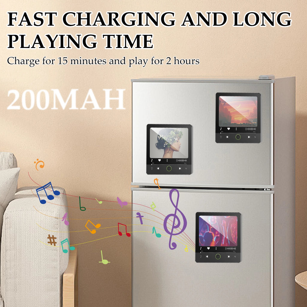 Acrylic Music Fridge Magnet Custom Music Album Fridge Sticker Compact Personalized Plaque Magnet Player With Built in Music