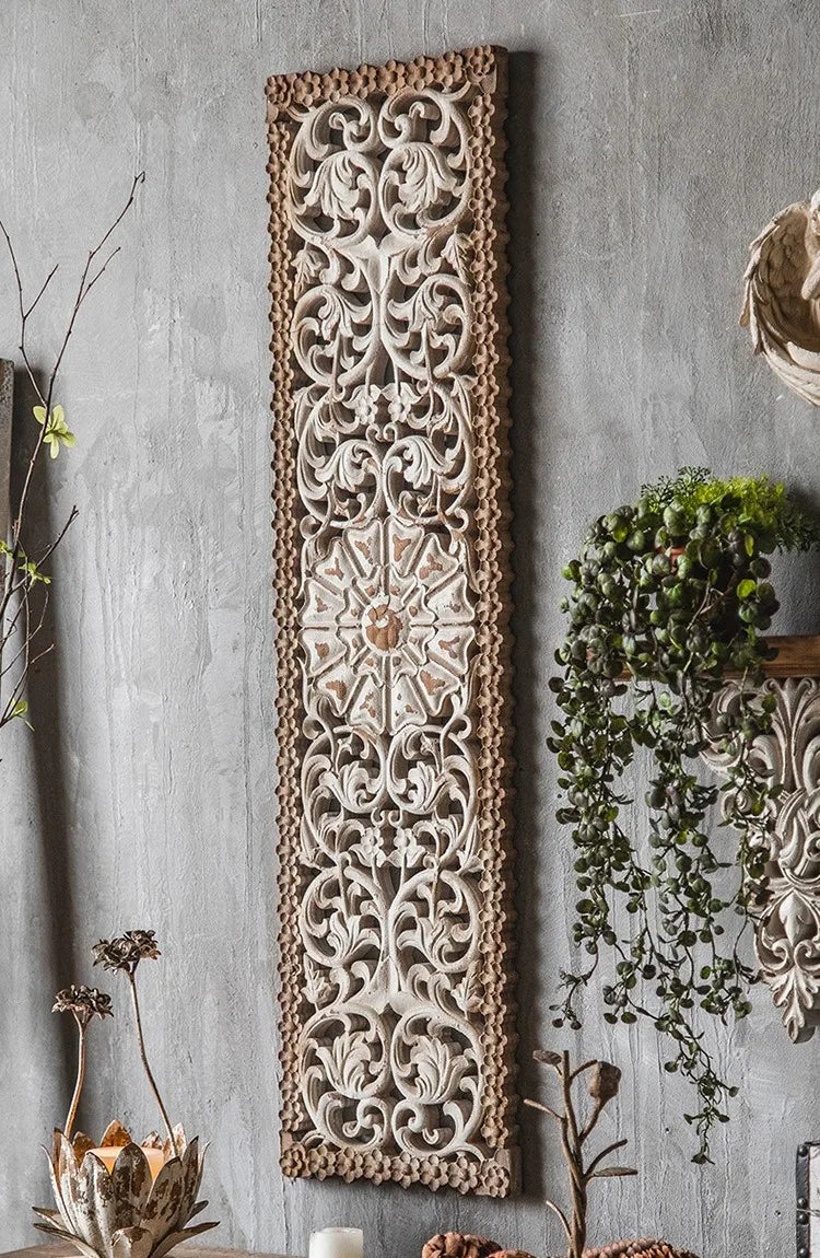 Vintage Antique Hollowed Out Wall Decoration Accents Living Room Bedroom Hangings Wall Decor Luxury Entrance Hall Background