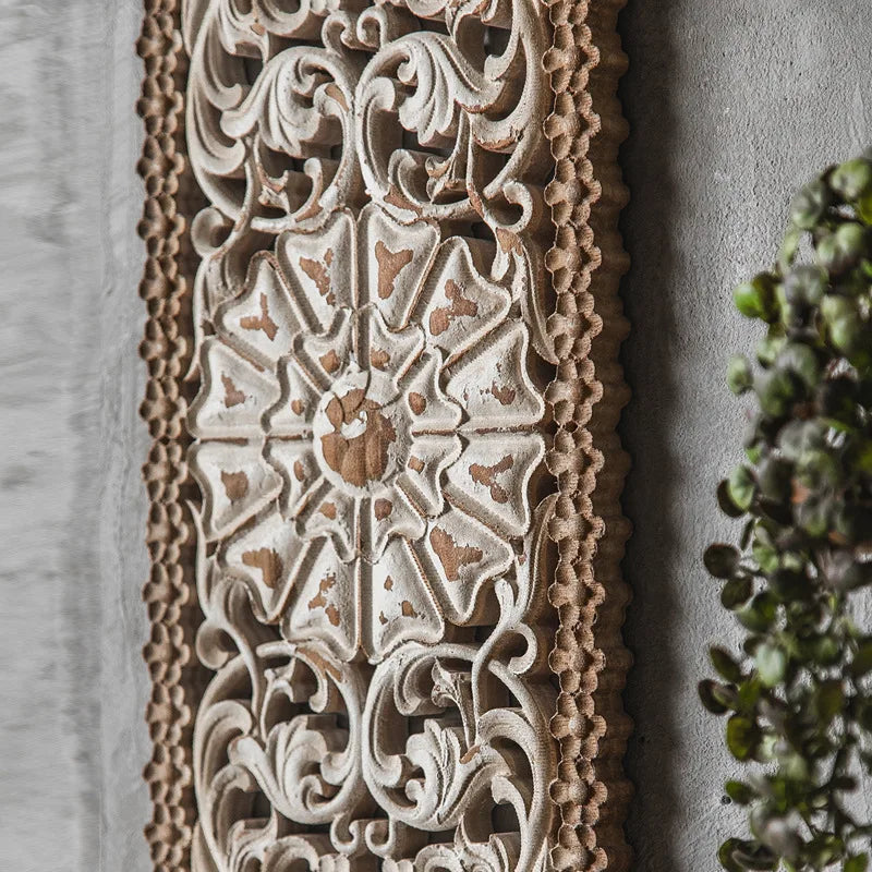 Vintage Antique Hollowed Out Wall Decoration Accents Living Room Bedroom Hangings Wall Decor Luxury Entrance Hall Background