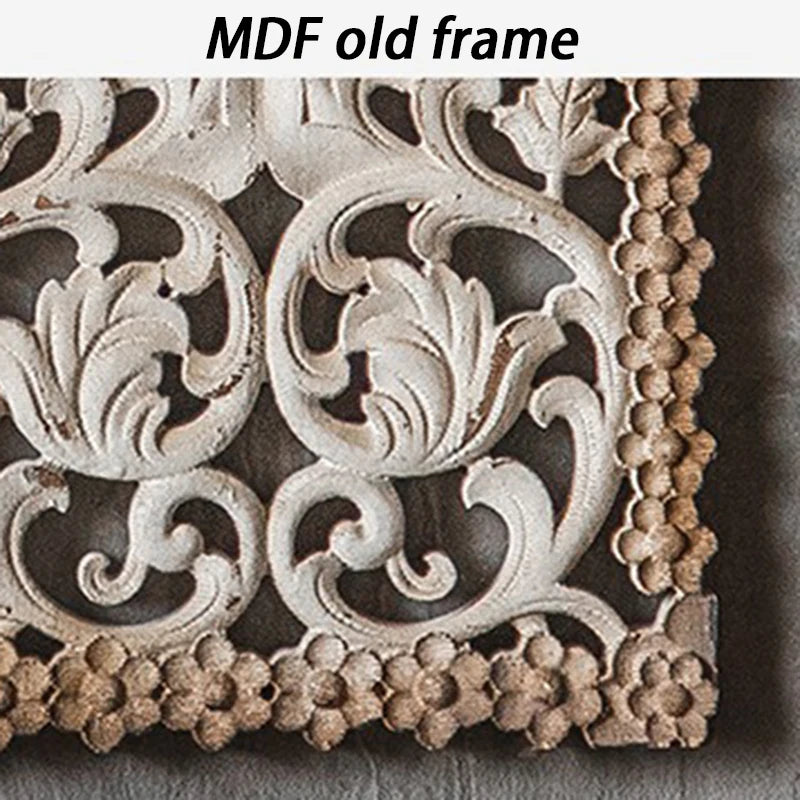 Vintage Antique Hollowed Out Wall Decoration Accents Living Room Bedroom Hangings Wall Decor Luxury Entrance Hall Background