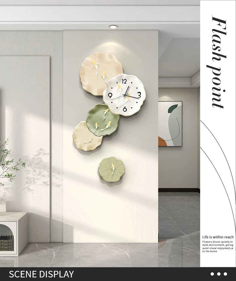 Abstract Art Living Room Decorative Painting Wall Clock Background Wall Clock Decoration Clocks Wall Home Decor