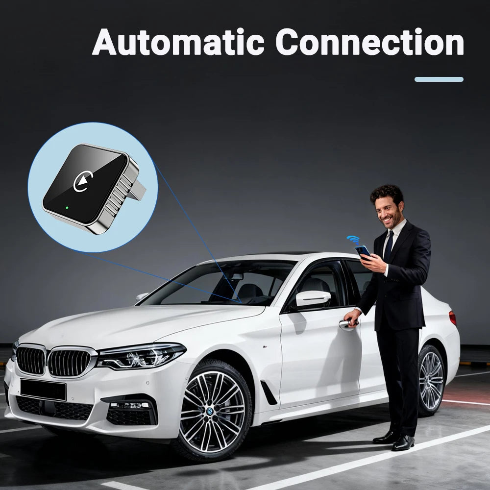 2 in1 Wired to Wireless CarPlay Auto Adapter for Car