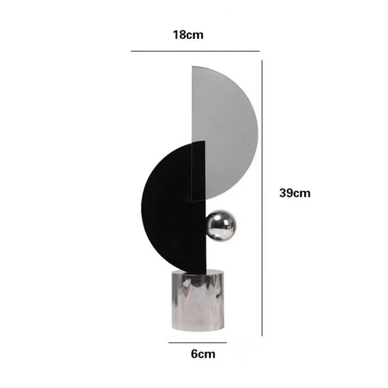Simple Transparent Entrance Hall Ornaments Creative Geometric Shape Dining Table Decoration Crafts Luxury Bedroom Home Decor