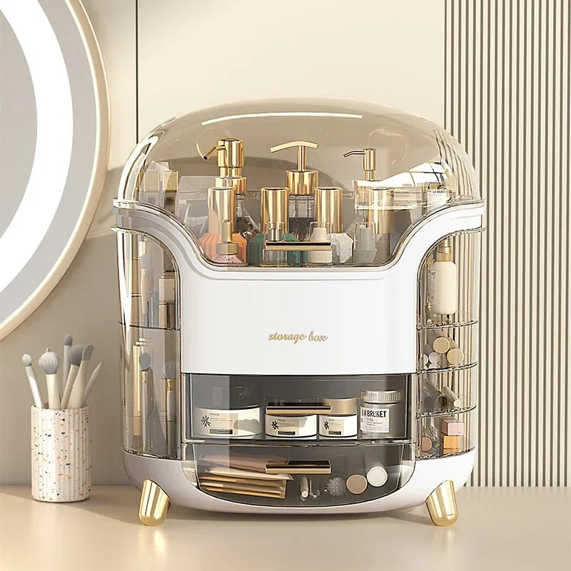 Bathroom Dressing Table Sundries Container Transparent Desk Makeup Organizer Box Large Capacity Cosmetic Jewelry Storage Drawer