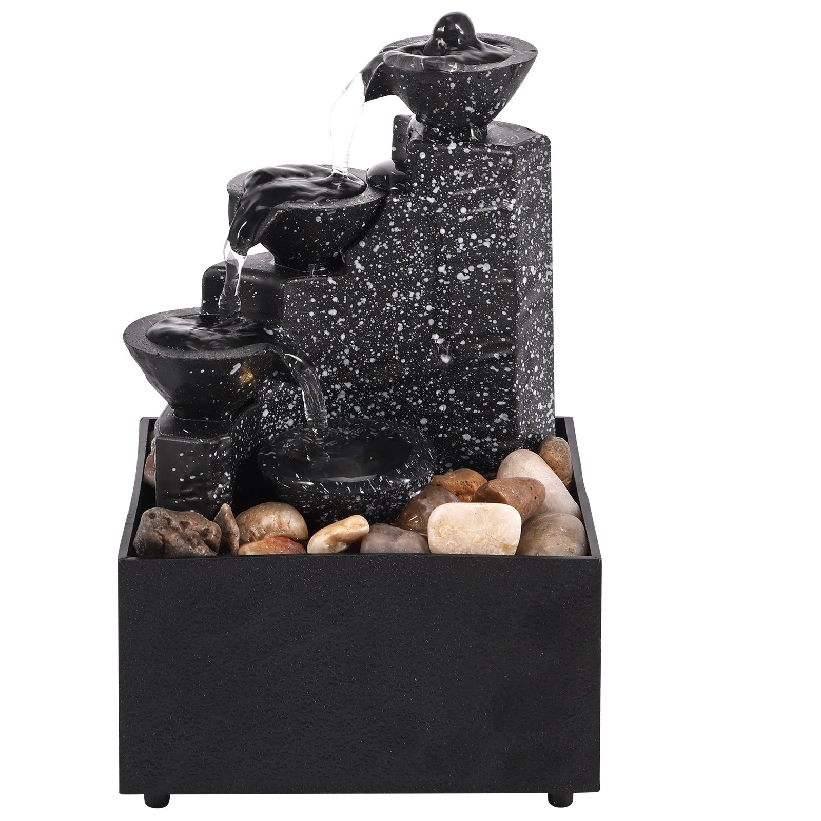 Tabletop Waterfall Decor Water Fountain Desktop Ornaments Feng Shui Flowing Water Waterfall Tabletop Landscape Decoration