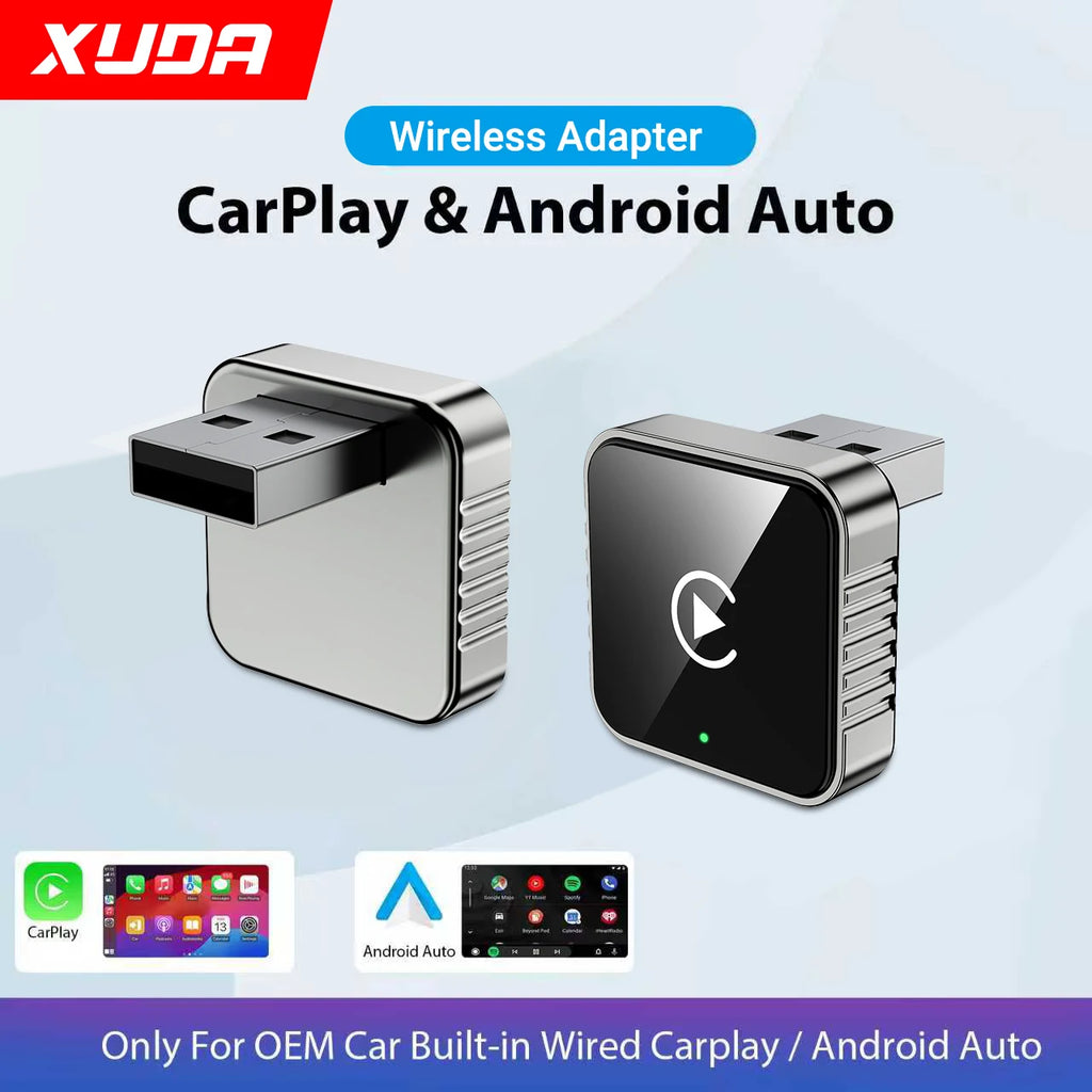 2 in1 Wired to Wireless CarPlay Auto Adapter for Car