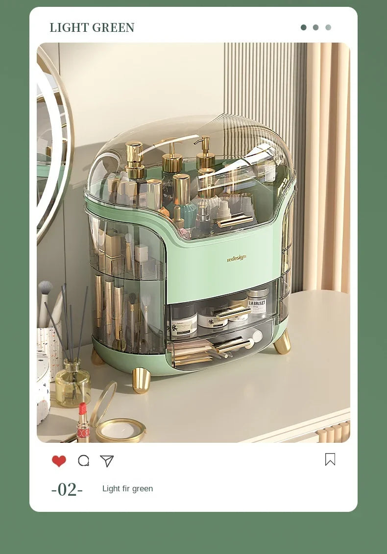 Bathroom Dressing Table Sundries Container Transparent Desk Makeup Organizer Box Large Capacity Cosmetic Jewelry Storage Drawer