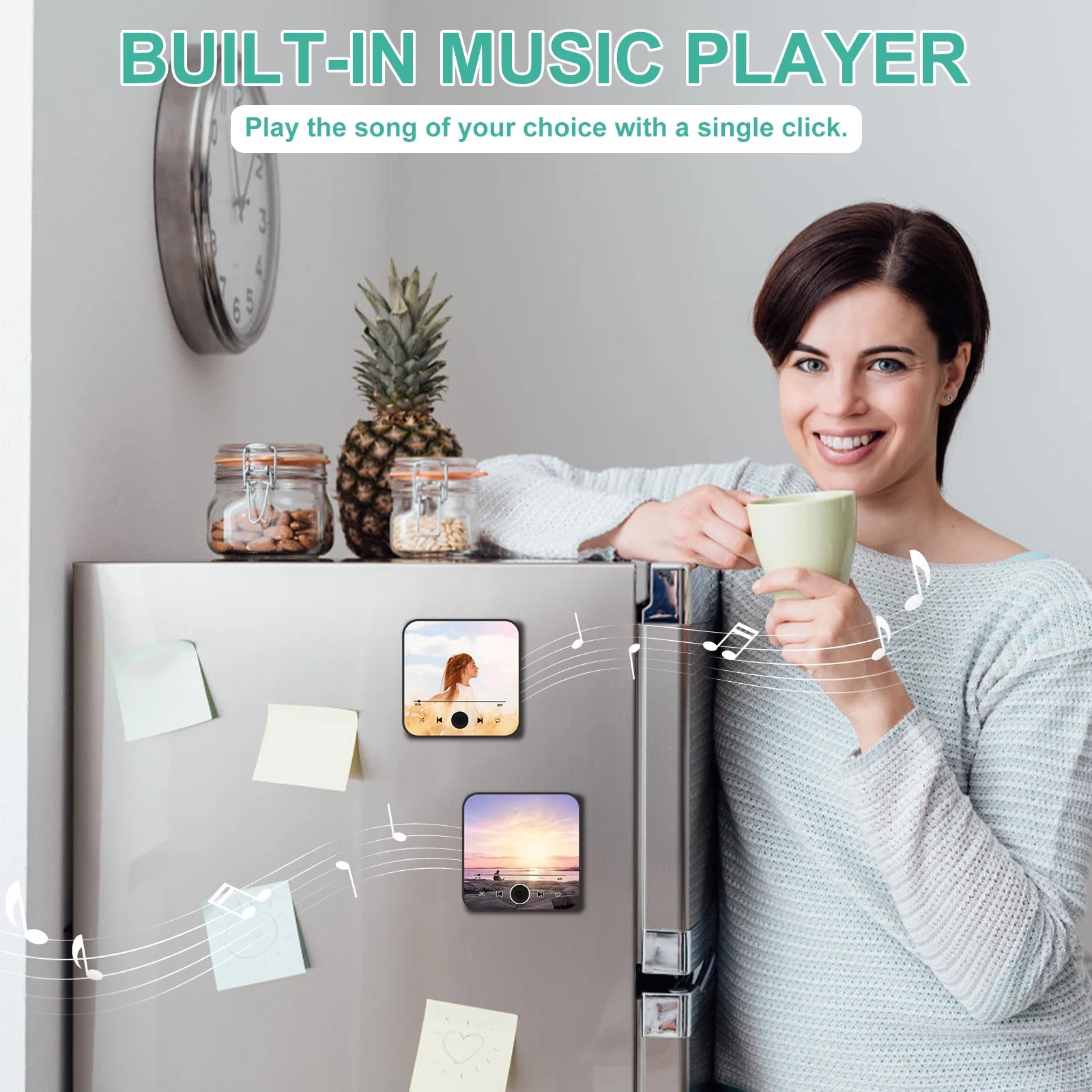 Personalized Music Fridge Magnet Decorative Music Album Fridge Magnets CD Covers Refrigerator Girl Friend Wife Gift Home Decor