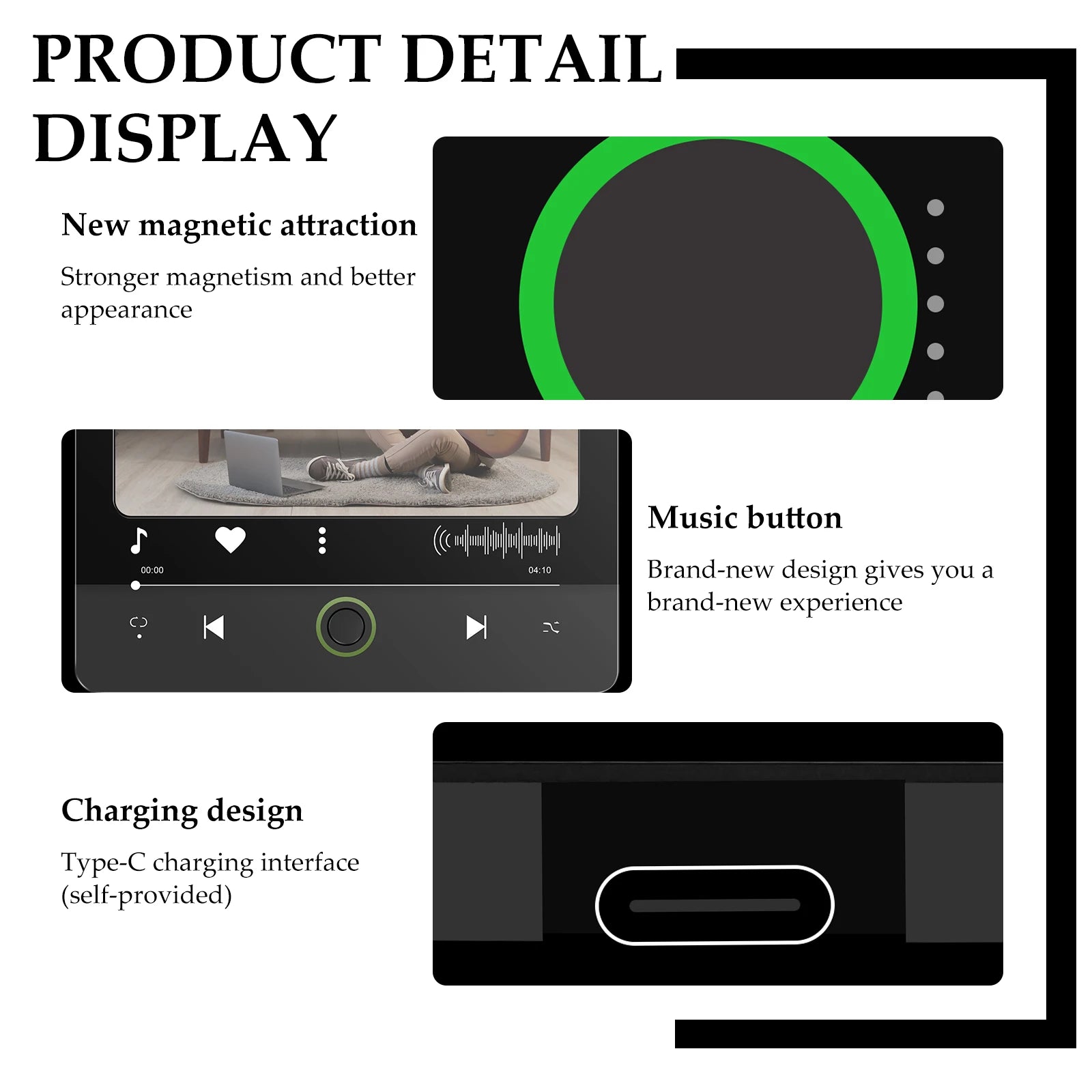 Acrylic Music Fridge Magnet Custom Music Album Fridge Sticker Compact Personalized Plaque Magnet Player With Built in Music
