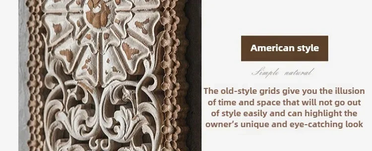 Vintage Antique Hollowed Out Wall Decoration Accents Living Room Bedroom Hangings Wall Decor Luxury Entrance Hall Background