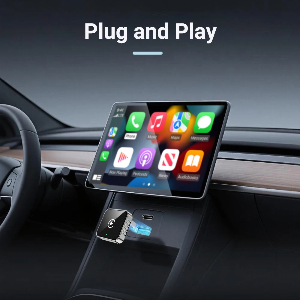 2 in1 Wired to Wireless CarPlay Auto Adapter for Car