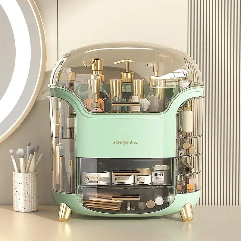 Bathroom Dressing Table Sundries Container Transparent Desk Makeup Organizer Box Large Capacity Cosmetic Jewelry Storage Drawer