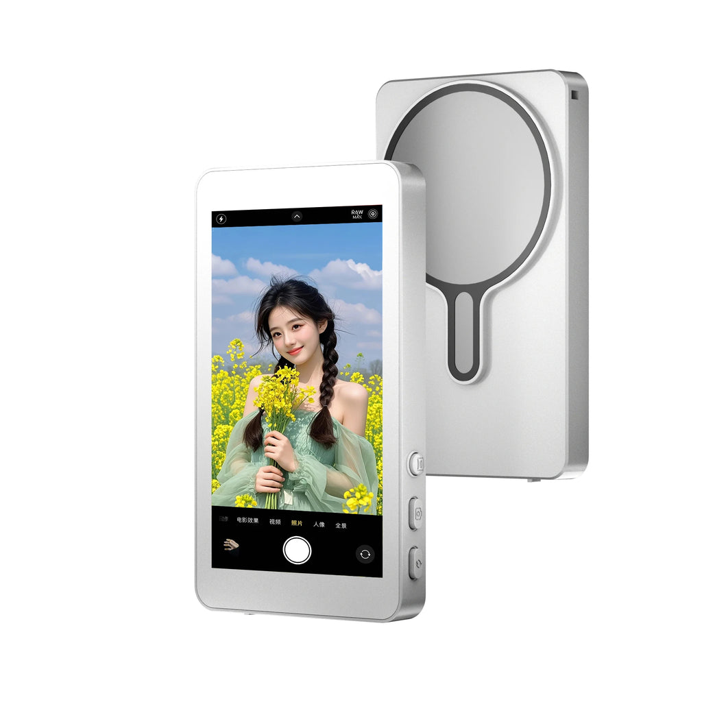 Magnetic Phone Vlog Selfie Monitor Screen Phone Rear Camera Self-Timer For Live Streaming Video Recording for iPhone Android