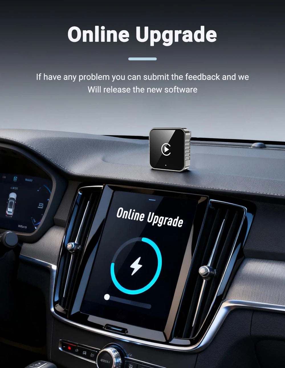 2 in1 Wired to Wireless CarPlay Auto Adapter for Car