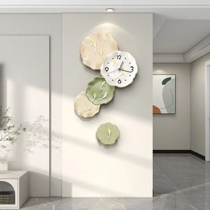 Abstract Art Living Room Decorative Painting Wall Clock Background Wall Clock Decoration Clocks Wall Home Decor