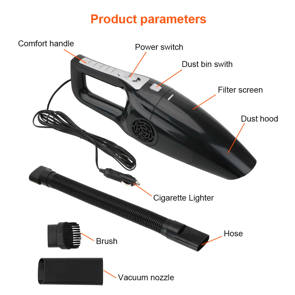 12V 120W Car Vacuum Cleaner Powerful Handheld Mini Vaccum Cleaners Wet And Dry Dual-use Vacuum Cleaner High Suction