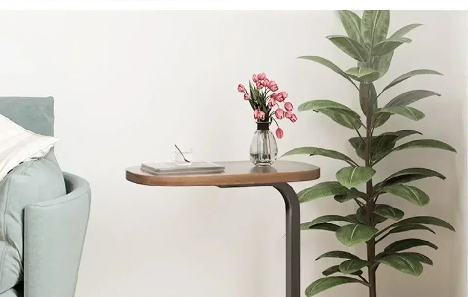 C-shaped Side Table Small Coffee Table Living Room Sofa Table Home Portable Modern Light Luxury Style Home Compact Coffee Table