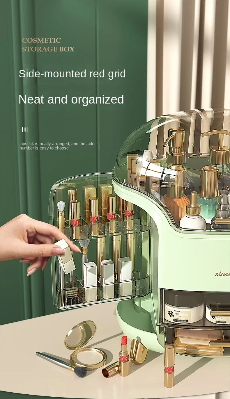 Bathroom Dressing Table Sundries Container Transparent Desk Makeup Organizer Box Large Capacity Cosmetic Jewelry Storage Drawer